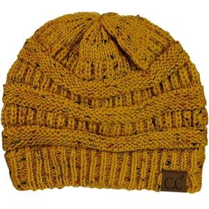 C.C. Beanie NEW Mustard Yellow with Multi-Color Flecks